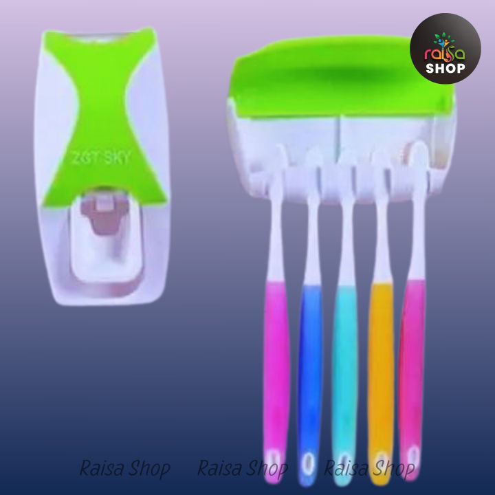 RAISA%20Automatic%20Toothpaste%20Dispenser%20and%20Brush%20Holder%20Set%20-%20Image%204