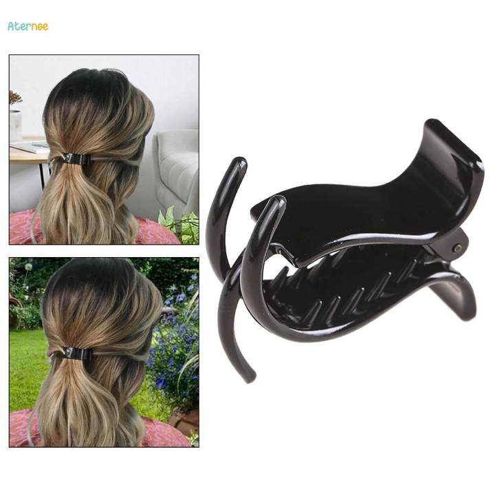 French%20Hair%20Clip%20Anti%20Slip%20Grip%20Jaw%20Durable%20Hair%20Braiding%20Tool%20Ponytail%20Clip%20Black%20-%20Image%203