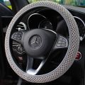【 Honda Leather Car Steering Wheel Cover Manibela Civic BRIO City Accord Jazz CRV FS008. 