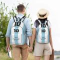 D10S Argentina 86 Diego Maradona D10 Backpack for Soccer Bag Football Schoolbag for Boy Girl Kids Daypack Durable. 