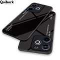 Quiberk for Infinix Smart 8 / Hot 40i Tempered Glass Hard Case Gradient Color Back + Soft Frame Shockproof Phone Cover.