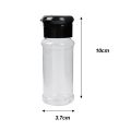 3Pcs Plastic Spice Salt Pepper Shaker Seasoning Jar Portable Camping Condiment Vinegar Bottle Kitchen Cruet 100 Ml. 