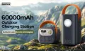 REMAX RPP-100 Gutitan Series 60000mAh PD+QC Fast Charging Power Bank (PD 100W+QC 22.5W) - Gray. 