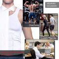 Mens Slimming Body Shaper Vest to Hide Man Boobs Shapewear Compression Shirt Abs Abdomen Slim Undershirt. 