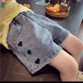 Girls denim shorts summer wear baby new small and medium-sized pants foreign thin children's hot pants loose 769. 