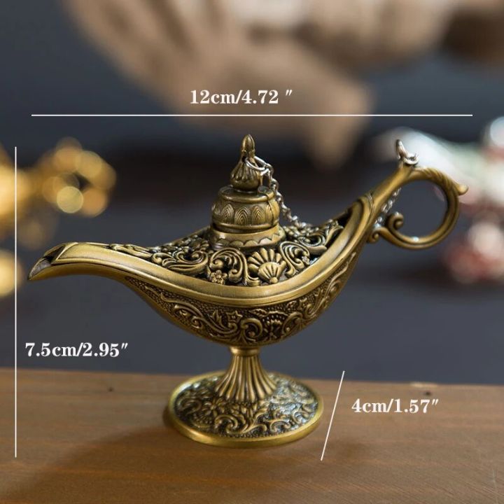 12cm(4.7)Classic%20Rare%20Hollow%20Legend%20Aladdin%20Magic%20Genie%20Lamps%20Incense%20Burners%20Retro%20Wishing%20Oil%20Lamp%20Home%20Decor%20Gift%20-%20Image%203