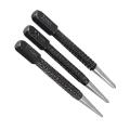3pcs High-carbon Steel Center Punch Set 10cm Non Slip Center Punch For Alloy Steel Metal Wood Marking Drilling Tool.