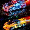 Children Toys Cars Cool Universal Wheel Toy Car with Sound Electric Inertial Toy Sports Car Glowing Toy Car Kids Boy Toys Gift. 