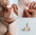 5pcs Women's Scarf Pins With Pearl And Metal Decorations, Hijab Pins.