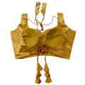 Golden Color Sleeveless Blouse For Women. 