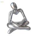Modern Abstract Thinker Statue, Shelf Collection Desktop Ornament Resin Creative Human Figurine for Hotel Decorations Wedding Gift.