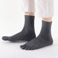 Toe Socks Men cotton Five Fingers Socks Breathable Short Ankle Crew Socks Sports Running Solid Color Black White Grey Male Socks. 