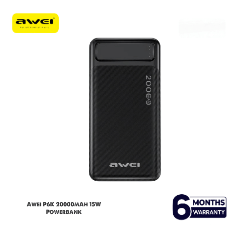 Awei%20P6K%2020000mAh%20Fast%20Charging%20Dual%20USB%20Port%20Powerbank%20Micro%20USB%20and%20Type%20C%20Input%20Power%20Bank%20Black%20-%20Image%204