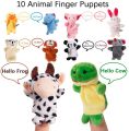 Finger Puppets Set Baby 10 pcs Animals Plush Doll Hand Cartoon Family Hand Puppet Cloth theater Educational Toys for Kids Gifts Ruiqir Super Store.