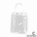 Hot Transparent Shoulder Handbag Bag For Women Trend PVC Bag Jelly Tote Fashion Fashion Clear B2I5.