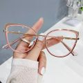 Retro Anti-Blue Light Women Cat Eye Eyeglasses Frame Brand Designer Oversized Optical Glasses Frames Clear Glasses. 