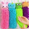 MICROFIBER HAND TOWEL WITH CARTOON HEAD.