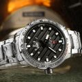 Understated -Craftsmanship and Trendy -NAVIFORCE NF9090 - Silver Stainless Steel Analog Watch for Men- Progressively Better. 