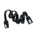FAST SHIP! Black 45cm Sata3.0 Solid State Hard Disk Serial Data Cable Multi-Spec Flexible Sata Hard Disk Fast Transmission Cable. 