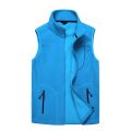 Men/Women Autumn/Winter Hiking Vest with ckets Outdoor Fleece Climbing Trekking Camping  Casual Top-women rose red. 