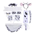 Cow Cosplay Costume Maid Bikini Anime Girls Swimwear Clothing Bra Panty Stocking. 