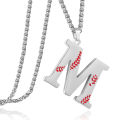 N XL European and American 26 letter necklace men's 316L Stainless steel pendant stainless steel surname necklace. 