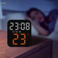 Digital Alarm Clock Bedroom LED Clocks Adjustable Brightness Desk Modern Silent Electronic Desktop Clock LED LED Alarm Clock for Dining Room.
