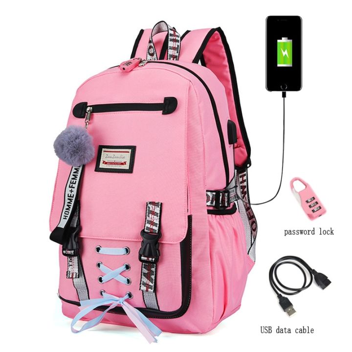 Woman%20Usb%20Charging%20School%20Bag%20Anti-theft%20Teenager%20School%20Bags%20For%20Girls%20School%20Backpack%20Mochila%20Infantil%20Escolar%20Bookbag%20Canvas%20-%20Image%203