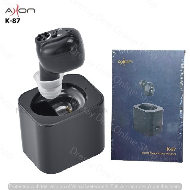 Axon K-87 Digital Hearing Device Rechargeable Single Ear Adjustable Volume Hearing Aid