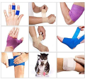 1 Roll of Gauze Medical Bandage Self-adhesive Breathable Elastic Bandage for Sports Fixed Fingers Wrists and Legs 2.5cm/5cmx4.5m.