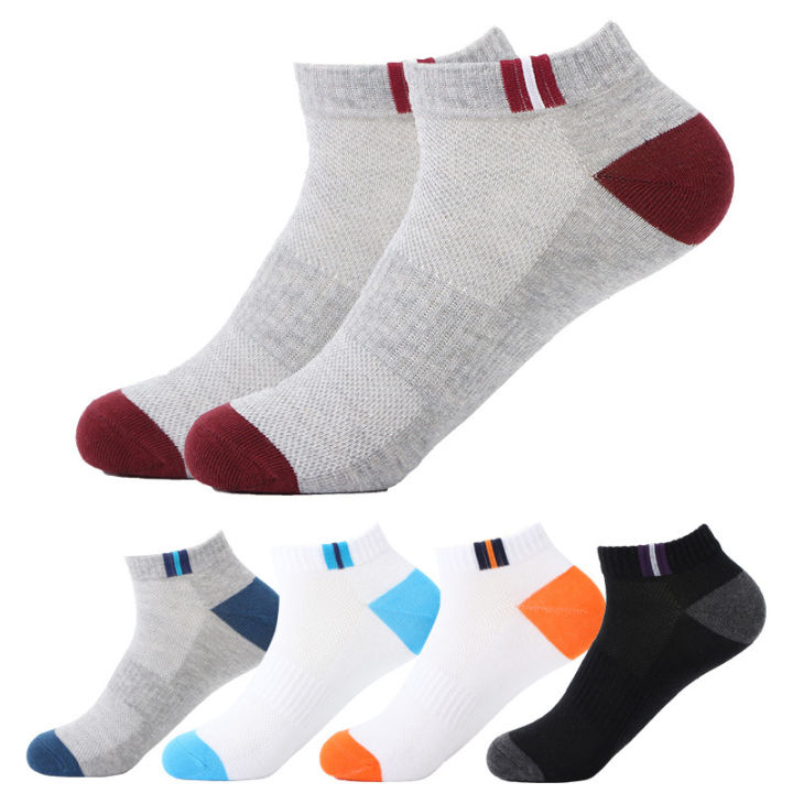 Socks Men Men's Cotton Mesh Ankle Socks Breathable Sweat Absorbing Waist-Tied Sports Socks Socks Batch