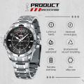 NAVIFORCE Man's Casual Wild Quartz Wristwatch Waterproof Stainless Steel Watches for Men Day and Date Display Clock Reloj Hombre. 