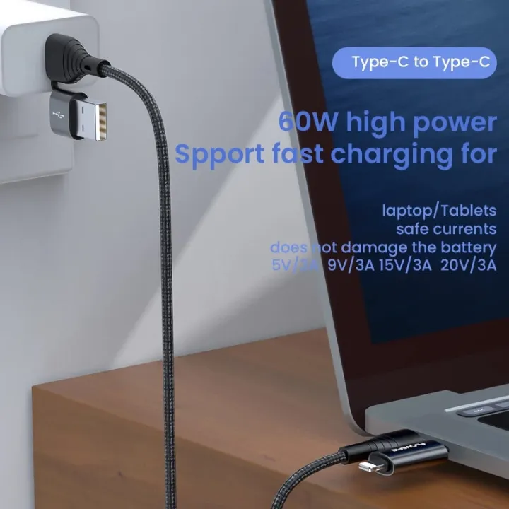 FLOVEME%204%20in%201%20Fast%20Charging%203A%20High%20Current%20Nylon%20Braided%20Cable%20For%20iPhone%20iPad%20Type%20C%20Charge%20Type-C%20To%20iPhone%20&%20Type-C%20To%20Type-C%20&%20USB%20A%20To%20Type-C%20&%20USB%20A%20To%20iPhone%20-%20Image%206