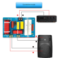 2 Piece PA-2A 2 Ways Speaker Crossover Treble + 450W Pure Bass Subwoofer Frequency Divider Filters DIY Blue PCB+Electronic Components For Home.