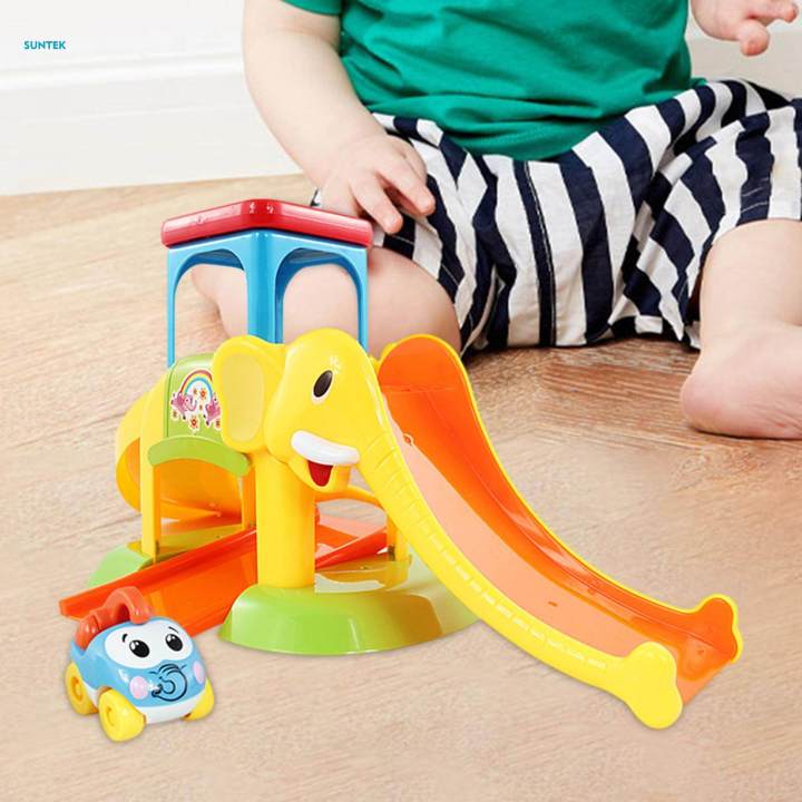 Assembled Puzzle Track Playset Party Favors Fine Motor Skills Birthday Gift Elephant Parking Lot Toy