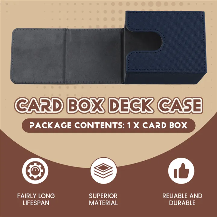 Card%20Case%20Deck%20Box%20Sleeved%20Cards%20Deck%20Game%20Box%20for%20Yugioh%20Binders:%20100+,%20Drak%20Blue%20-%20Image%205