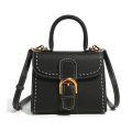 Handbag, Genuine Leather, Platinum Bag, 2023 New High-end Texture, One-Shoulder, Cross-Body Bag, Women's Fashion Trend, Small Square Bag.
