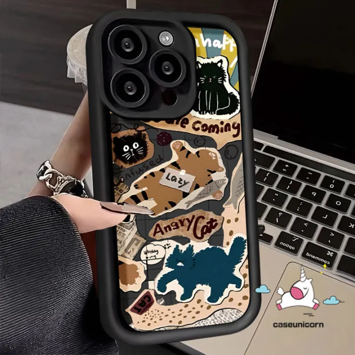 Cute%20Painting%20Kitten%20Case%20For%20Redmi%2013C%209%2012C%2010C%2012%209T%20A1%20A2%209A%209C%20NFC%20Note%2010%2011%209%2012%2010s%2011s%208%20Pro%20Max%20Poco%20M3%20X6%20C40%20Mi%2011%2012%20Lite%20Cartoon%20Trendy%20Brand%20Cool%20Little%20Monster%20Case%20-%20Image%204