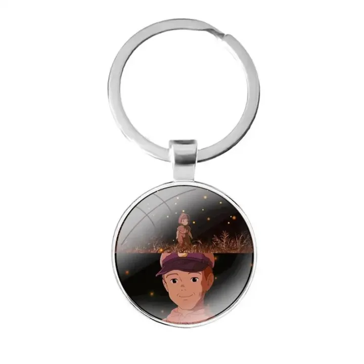glass%20cabochon%20keychain%20Bag%20Car%20key%20chain%20Ring%20Holder%20Charms%20keychains%20Gifts%20Grave%20of%20the%20Fireflies%20-%20Image%205