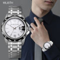 Men Casual Watches Waterproof 2023 New Calendar Quartz Movement Steel Band Business relo for men. 