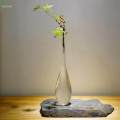 Modern Glass Vase Floral Vases Flower Vase for Decor Accessories 27cmx4cm. 