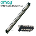 24 Port CAT6 Shield Patch Panel RJ45 Connector Applicable To 19 Inch Cabinet Network Cable Rack Ethernet Distribution Frame.