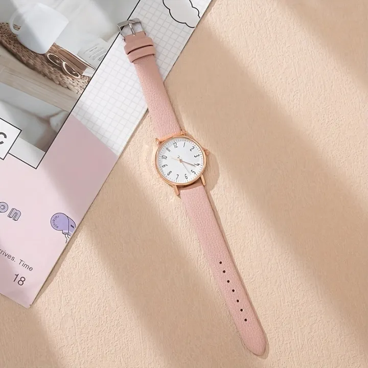 Women's%20Watch%20Casual%20Round%20Pointer%20Quartz%20Watch%20Textured%20Dial%20Analog%20PU%20Leather%20Wrist%20Watch%20-%20Image%205