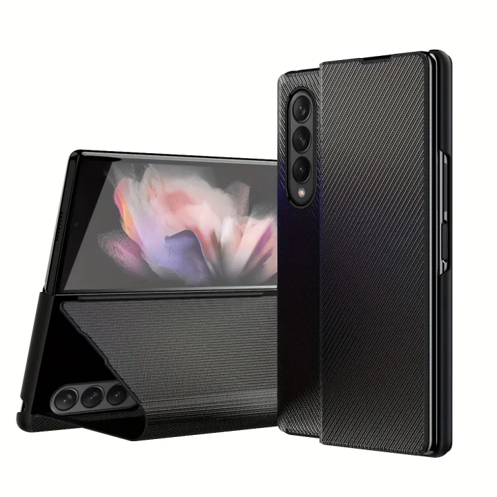 For%20Samsung%20Z%20Fold5%20Fold3%20Mobile%20Phone%20Case%20W23%20Folding%20Screen%20Flip%20Kevlar%20Carbon%20Fiber%20Pattern%20Protective%20Cover%20-%20Image%202