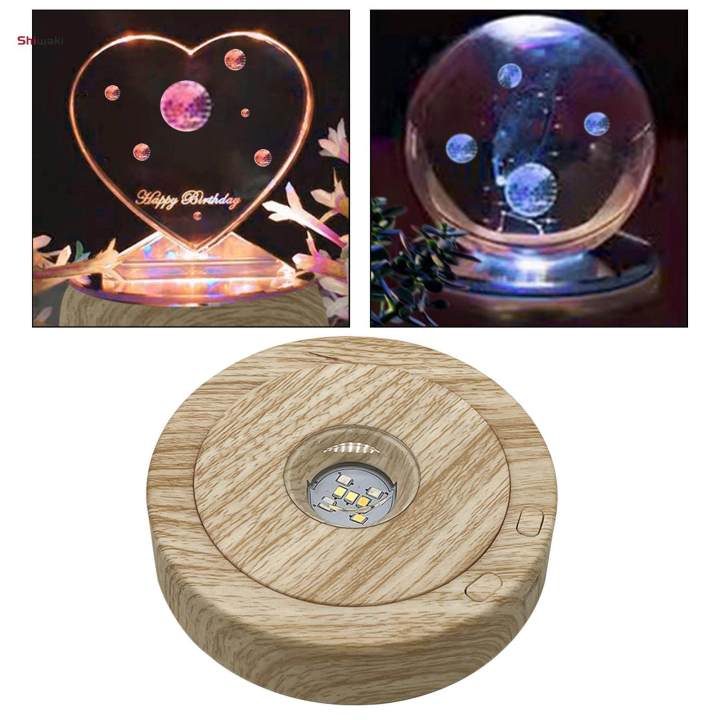 Rotating Display Stand with LED Lights with USB Cable Electric Turntable