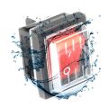 Rocker Switch 4 pin KCD4 - 16A 250V - Waterproof- Red Color - 1ps.