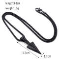 Matte Black Long Necklace With Arrow Pendant Jewelry Chain Gift For Men Accessories - Chain. 