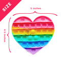PINK Rainbow Color Love Shape popet toy for Kids. 