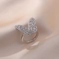 Cubic zirconia butterfly finger ring ladies ring fashion jewelry. 