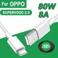 For OPPO 80W SUPERVOOC 2.0 Fast Charger Cable USB Type C 8A For Reno8 Pro+ K10 Find X5 Pro.